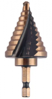 Сверло ступенчатое по мет. витое 6-39мм, 12 ступ.,шаг 3мм, Р6М5, Hex 1/4", MONOGRAM Special 101-033