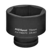 Головка ударная 1" шестигранная 70 мм, AV Steel AV-740070 