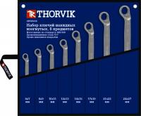  Набор ключей накидных изогнутых 6-27 мм, 8 предметов, Thorvik ORWS008 