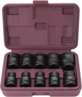 Набор головок торцевых ударных 1/2"DR, 10-24 мм, 10 предметов, Thorvik S23S1110S