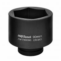 Головка ударная 1" шестигранная 90 мм, AV Steel AV-740090