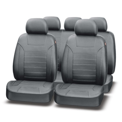Авточехлы PLATINUM VIP, серый, эко кожа, PIV 1400