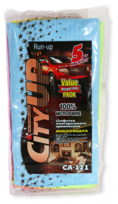 Салфетка микрофибра City RunUp 30х30 см (5шт) CA-121