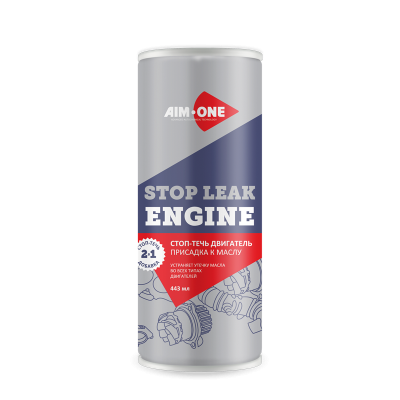 Стоп-течь двигатель Stop leak engine 443 мл. AIM-ON SL-410 