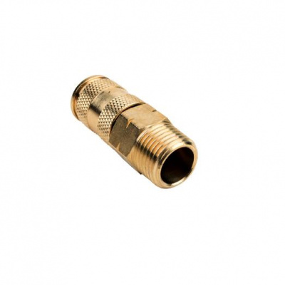 Пневморазъём металлический 1/2" внеш. резьба, латунь GARWIN PRO E40SMOG 