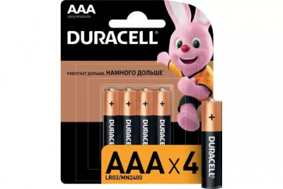 Батарейка LR 3 Duracell Basic AAA 4шт Блистер