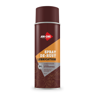 Универсальная смазка антиржавчина Spray De Rust Lubrication AIM-ONE 450 мл (аэрозоль) AD-350 