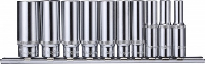 Набор головок торцевых удлиненных 1/4"DR 5-14 мм, 10 предметов, Ombra 914110