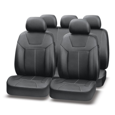 Авточехлы IMPERIA PLATINUM AUTOPREMIER, чёрный, экокожа, SRS AIRBAG, боковая поддержка спины, карман,6 мм поролон,6 молний, 11 предметов, PIM1000