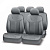 Авточехлы IMPERIA PLATINUM AUTOPREMIER, серый, экокожа, SRS AIRBAG, боковая поддержка спины, карман, 6 мм поролон, 6 молний,11 предметов, PIM1400