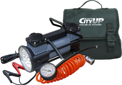 Компрессор двухпоршневой Tornado Double Piston с фонарем CityUp AC-619 