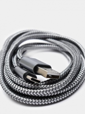 Кабель TYPE-C  в оплетке, 1м в блистере ZU-022 