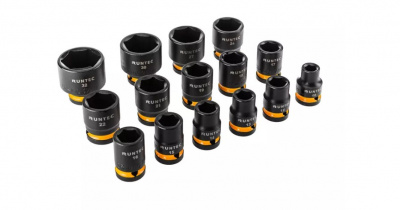 Набор ударных головок 1/2", 10-32 мм, CrMo, 15 предметов, RUNTEC RT-IS1B15  