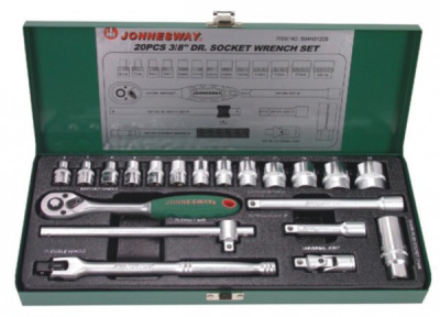 Набор головок торцевых 3/8"DR, 6-23 мм, 20 предметов Jonnesway S04H3120S  