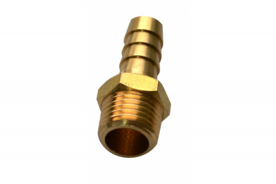 Штуцер с внешней резьбой 1/4" и "елочкой" 9мм, Huberth RP208435 