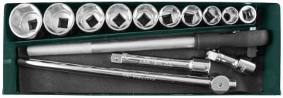 Набор головок торцевых 3/4"DR, 22-50 мм, 15 предметов Jonnesway S04H6315SA (S04H6115SA) 