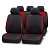  Авточехлы IMPULSE,чёрный/красн, п/эст 2мм IMP1200