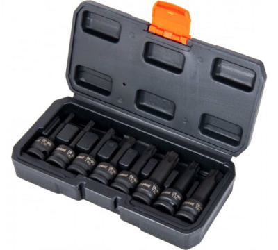 Набор головок ударных TORX (8 шт; 1/2"; 78 мм; T30-T80) AV Steel AV-725408