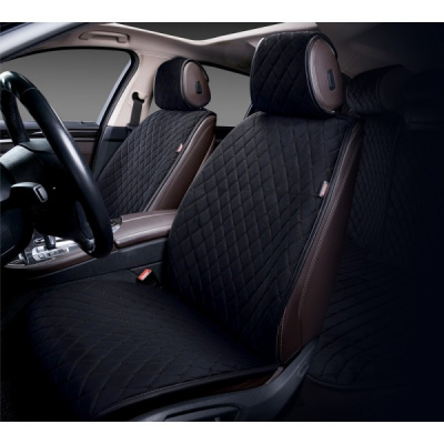 Накидки ALCANTRA LUXE AUTOPREMIER, комплект 4 шт., чёрный, стёганая алькантара AUTOPREMIER ALL1000 