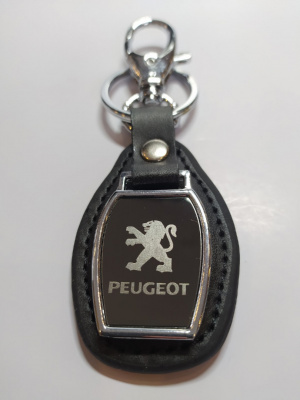 07 Брелок "кожа с карабином" PEUGEOT