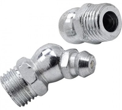 Пресс-масленка 8мм угловая (45град.), комплект 10 шт. Forsage F-GN-01-45-8MM 