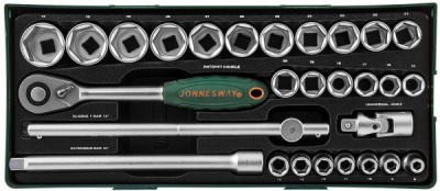  Набор головок торцевых 1/2"DR в ложементе, 8-34 мм, 28 предметов Jonnesway S04H4728SP 