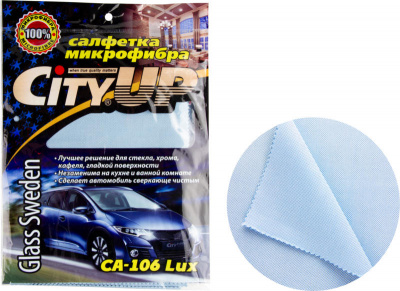 Салфетка микрофибра для стекла 40х50 см City Up CA-106 LUX 