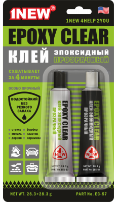 Клей эпоксидный прозрачный 57,6 г 1 NEW EC-57